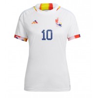 Belgia Eden Hazard #10 Fotballklær Bortedrakt Dame VM 2022 Kortermet